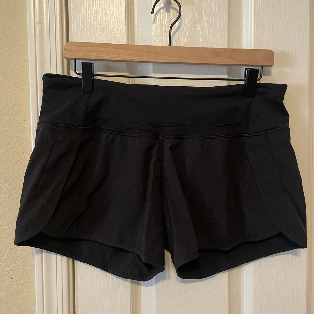 Black Lululemon Run Times shorts - size 8